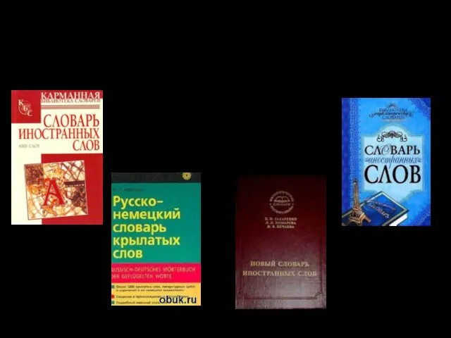 Словари иностранных слов Разновидность толковых словарей