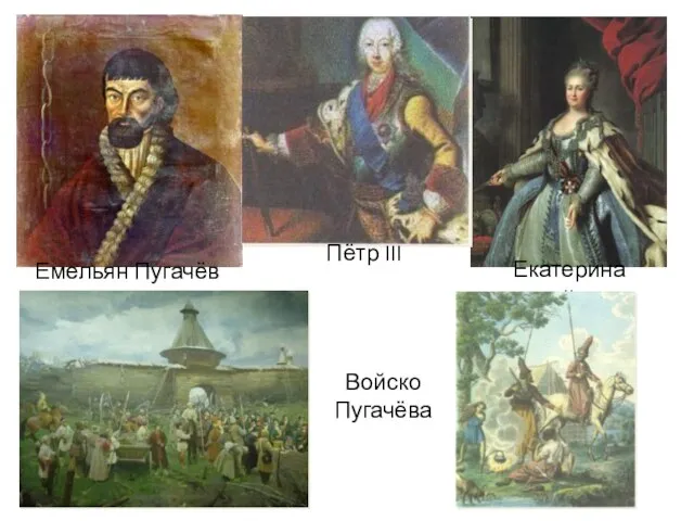 Емельян Пугачёв Екатерина II Войско Пугачёва Пётр III
