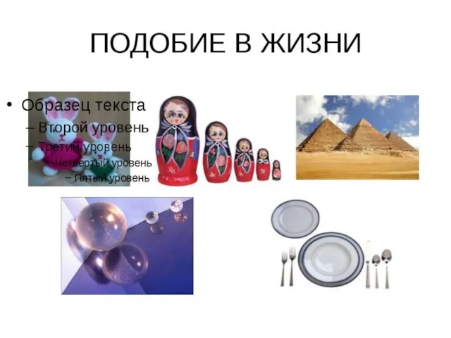 Подобие в жизни