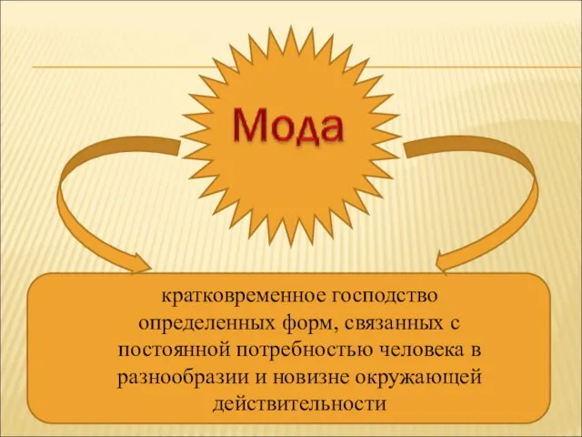 кратковременное господство определенных форм, связанных с постоянной потребностью человека в разнообразии и новизне окружающей действительности