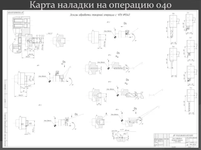 Карта наладки на операцию 040