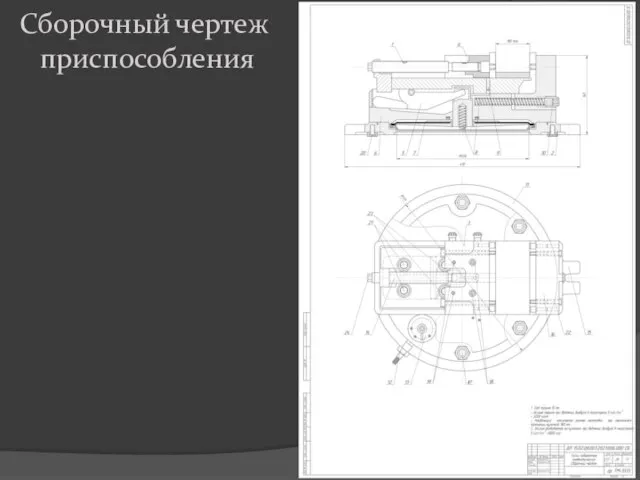 Сборочный чертеж приспособления