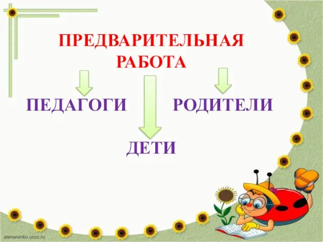 ПРЕДВАРИТЕЛЬНАЯ РАБОТА ПЕДАГОГИ РОДИТЕЛИ ДЕТИ