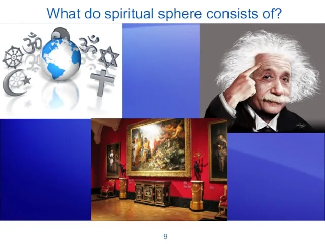 What do spiritual sphere consists of? 9