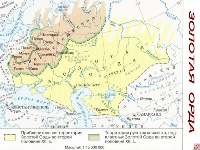 ЗОЛОТАЯ ОРДА в XIII в. ЗОЛОТАЯ ОРДА