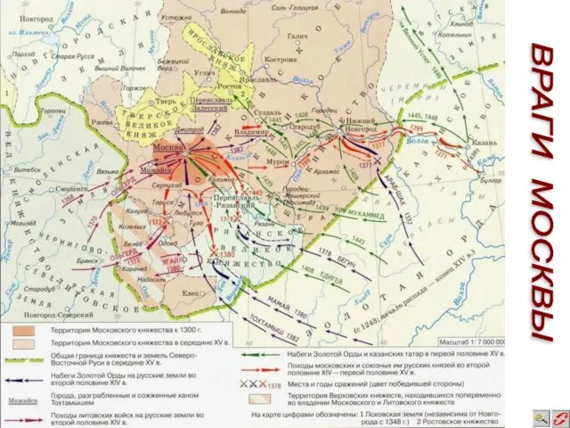 БОРЬБА РУСИ С ОРДОЙ И ЛИТВОЙ во втор. пол. XIV— первой пол. XV в….. ВРАГИ МОСКВЫ