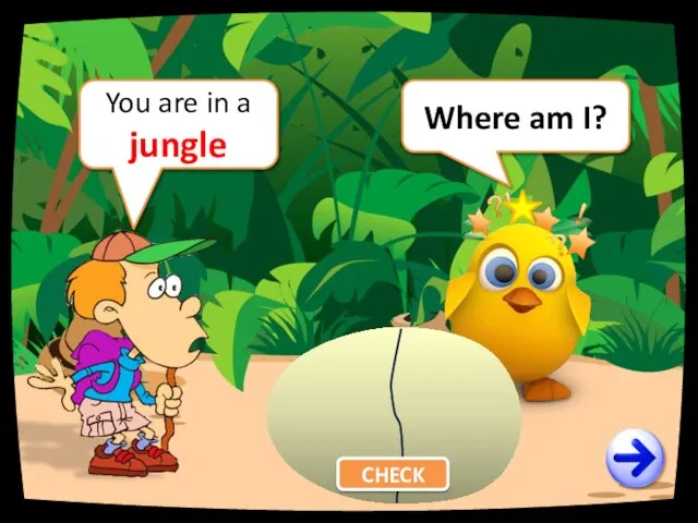 Where am I? You are in a jungle CHECK