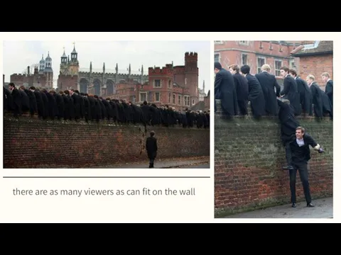there are as many viewers as can fit on the wall