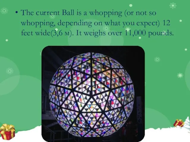 The current Ball is a whopping (or not so whopping, depending on
