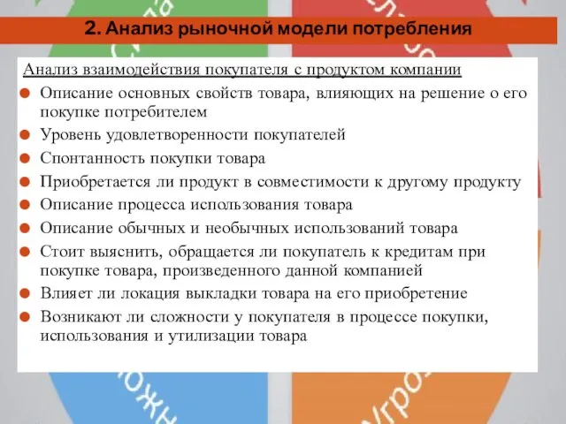 2. Анализ рыночной модели потребления Анализ взаимодействия покупателя с продуктом компании Описание