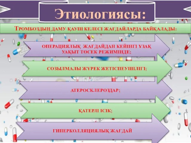 ОПЕРАЦИЯЛЫҚ ЖАҒДАЙДАН КЕЙІНГІ ҰЗАҚ УАҚЫТ ТӨСЕК РЕЖИМІНДЕ; АТЕРОСКЛЕРОЗДАР; СОЗЫЛМАЛЫ ЖҮРЕК ЖЕТІСПЕУШІЛІГІ; ҚАТЕРЛІ