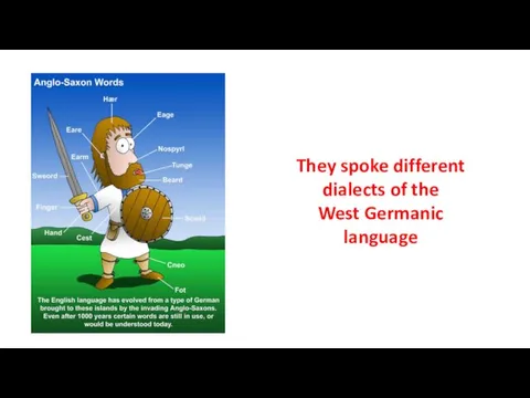 They spoke different dialects of the West Germanic language