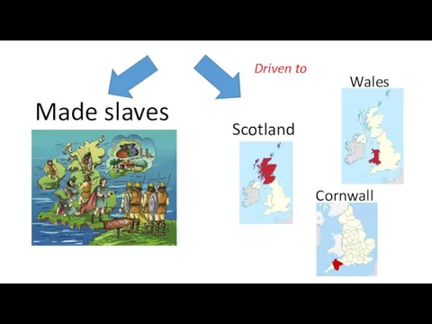 Scotland Wales Cornwall Made slaves Driven to