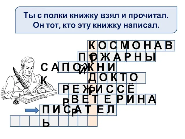 Ты с полки книжку взял и прочитал. Он тот, кто эту книжку