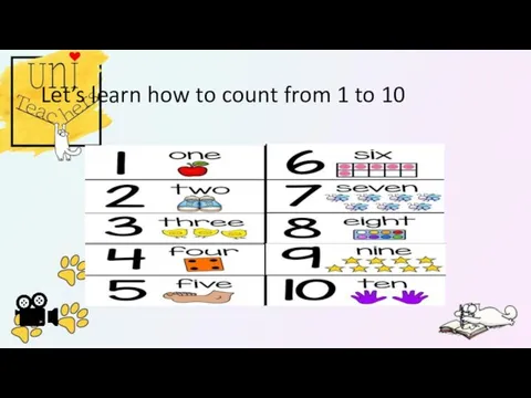 Let’s learn how to count from 1 to 10