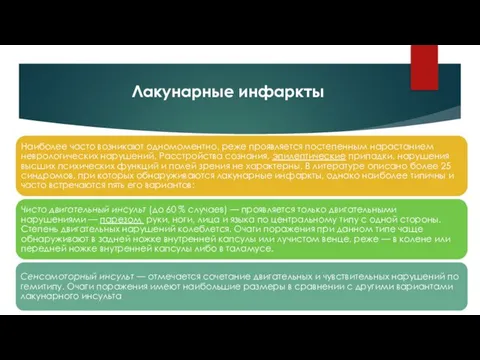 Лакунарные инфаркты