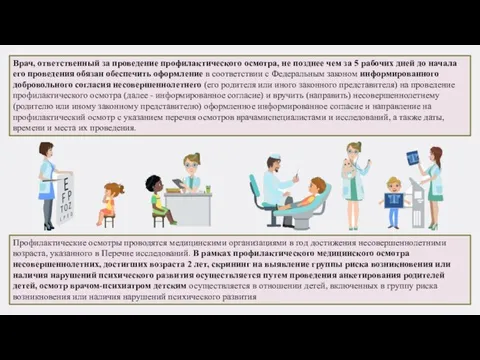 Врач, ответственный за проведение профилактического осмотра, не позднее чем за 5 рабочих