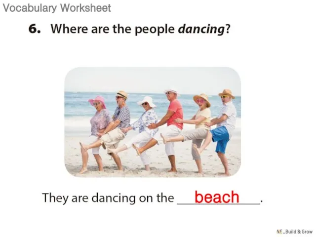 beach Vocabulary Worksheet