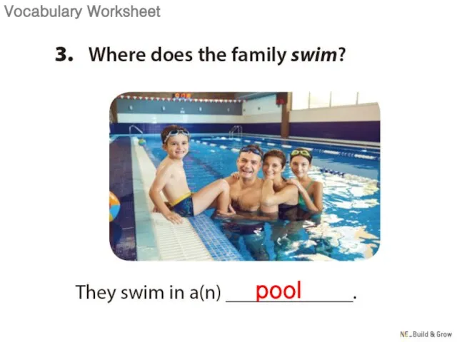 pool Vocabulary Worksheet