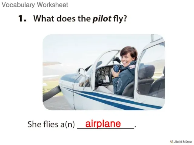 airplane Vocabulary Worksheet