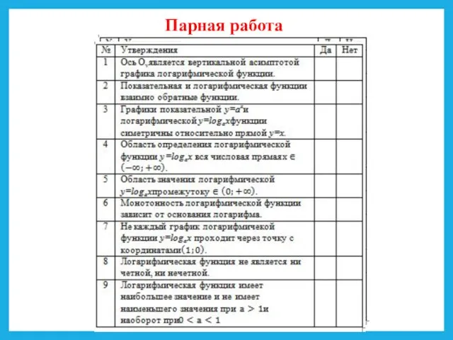 Парная работа