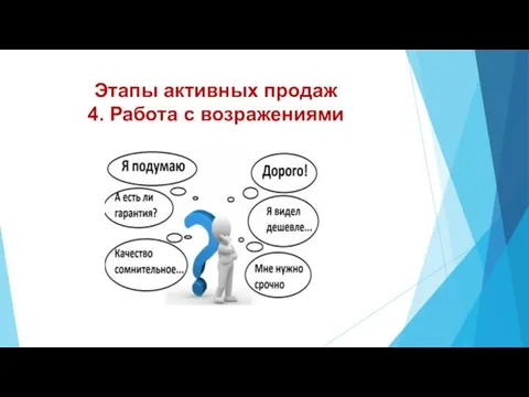 Этапы активных продаж 4. Работа с возражениями