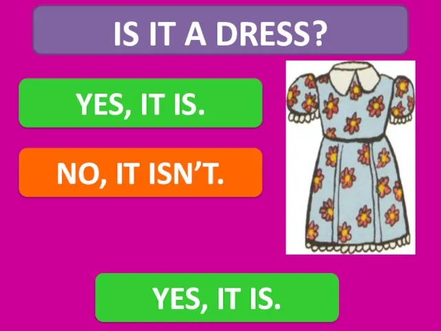 IS IT A DRESS? YES, IT IS. NO, IT ISN’T. YES, IT IS.