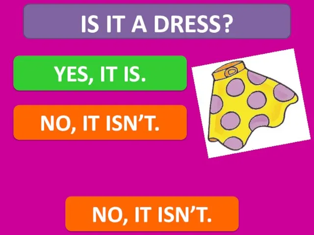 IS IT A DRESS? YES, IT IS. NO, IT ISN’T. NO, IT ISN’T.