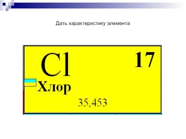 Дать характеристику элемента