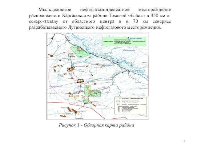 Мыльджинское нефтегазоконденсатное месторождение расположено в Каргасокском районе Томской области в 450 км