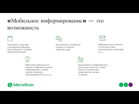 «Мобильное информирование» ― это возможность Одновременно информировать всех своих клиентов о новых