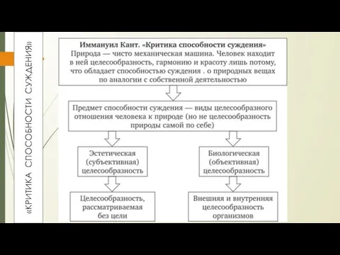 «КРИТИКА СПОСОБНОСТИ СУЖДЕНИЯ»