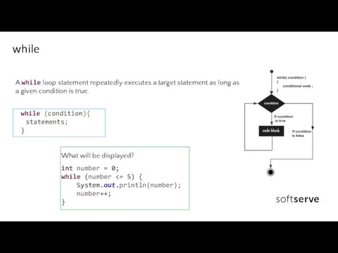 while A while loop statement repeatedly executes a target statement as long