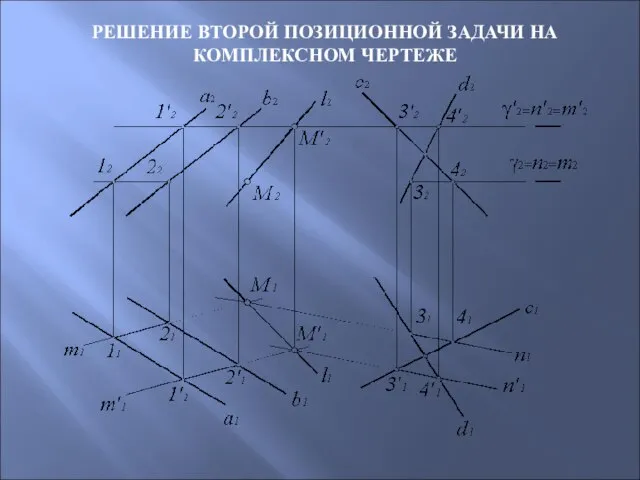 РЕШЕНИЕ ВТОРОЙ ПОЗИЦИОННОЙ ЗАДАЧИ НА КОМПЛЕКСНОМ ЧЕРТЕЖЕ