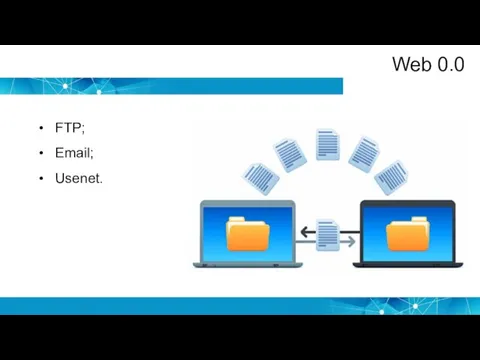 Web 0.0 FTP; Email; Usenet.