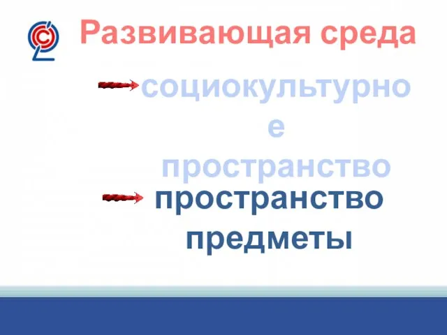 Развивающая среда социокультурное пространство пространство предметы