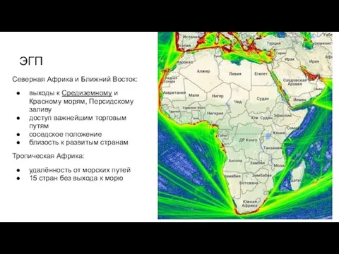 ЭГП Северная Африка и Ближний Восток: выходы к Средиземному и Красному морям,