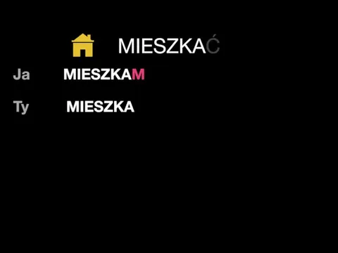 Ja MIESZKAM Ty MIESZKA MIESZKAĆ