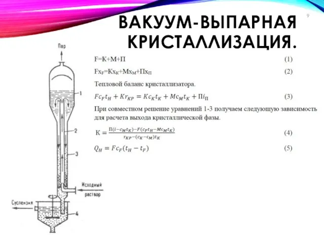 ВАКУУМ-ВЫПАРНАЯ КРИСТАЛЛИЗАЦИЯ.