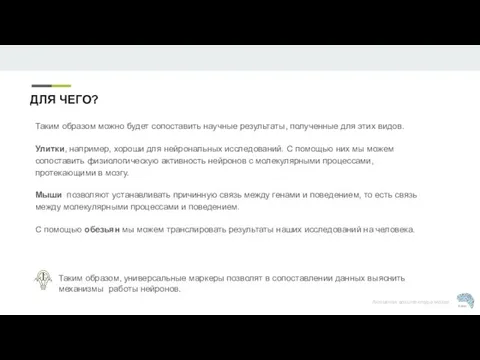 Таким образом можно будет сопоставить научные результаты, полученные для этих видов. Улитки,