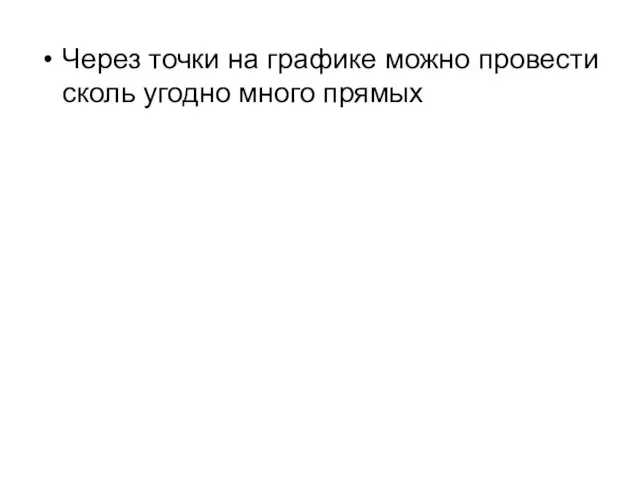 Через точки на графике можно провести сколь угодно много прямых