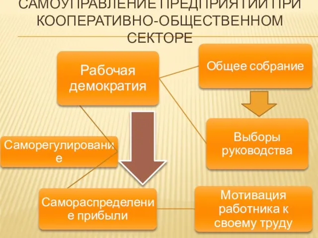 САМОУПРАВЛЕНИЕ ПРЕДПРИЯТИЙ ПРИ КООПЕРАТИВНО-ОБЩЕСТВЕННОМ СЕКТОРЕ