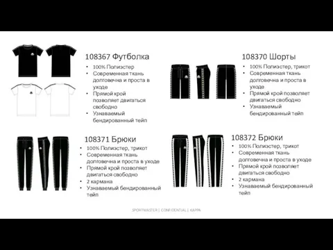 108367 Футболка 100% Полиэстер Современная ткань долговечна и проста в уходе Прямой