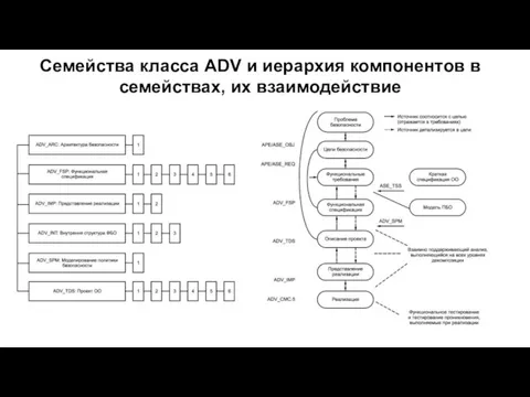 Семейства класса ADV и иерархия компонентов в семействах, их взаимодействие