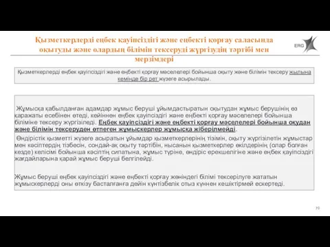 Жұмысқа қабылданған адамдар жұмыс беруші ұйымдастыратын оқытудан жұмыс берушінің өз қаражаты есебінен