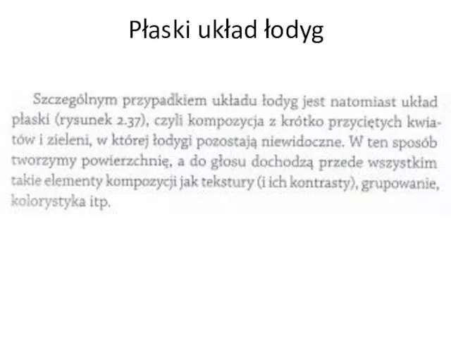 Płaski układ łodyg