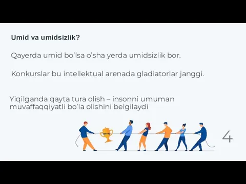 Umid va umidsizlik? Yiqilganda qayta tura olish – insonni umuman muvaffaqqiyatli bo’la