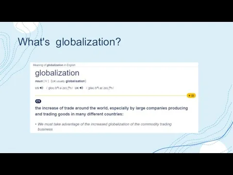 What's globalization?