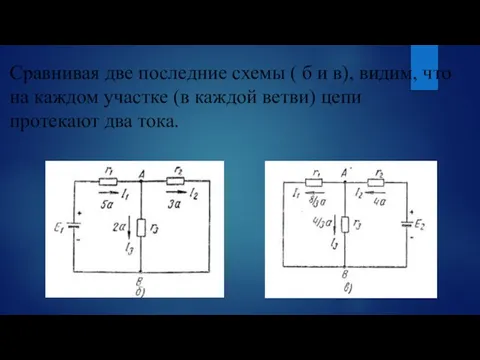 Сравнивая две последние схемы ( б и в), видим, что на каждом