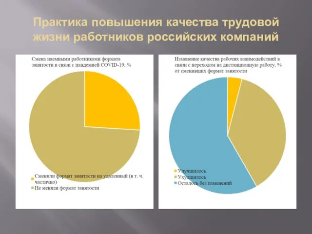 Практика повышения качества трудовой жизни работников российских компаний